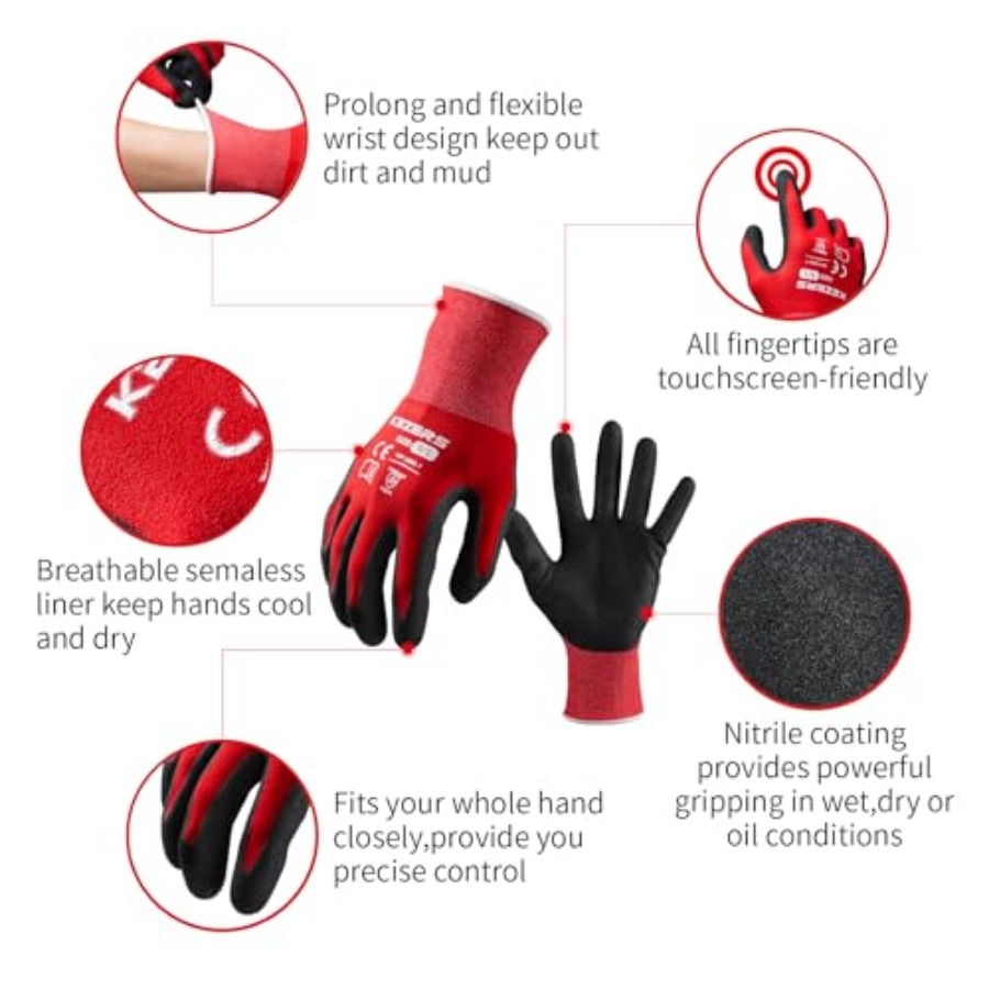 Work Gloves, 12 Pairs MicroFoa - Home Improvement Man incelemesi ve fiyatı